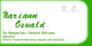 mariann oswald business card